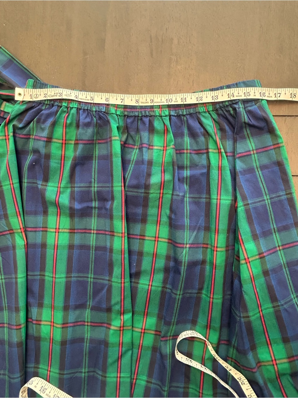 NWT J.Crew Tartan Plaid Wrap Midi Skirt ruffle hi low hem tie waist old money L - Picture 7 of 8
